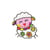 Ecusson thermocollant Mouton happy 4,5cm x 5cm