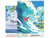 Peinture par Numéro Figured'Art avec Cadre - Surf à Hawaï - Kit de Loisir Créatif DIY Numéro d'Art Complet - 40x50cm toile tendue sur châssis