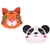 Trophée Panda et Tigre en Papier 3D à Construire et leurs Décors