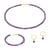 Collier, bracelet et boucles d'oreilles Serena en pierres Améthyste - Sloya