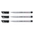 Lot de 3 feutres pour transparent encre soluble pointe fine - STABILO - Noir