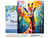 Peinture par Numéro Figured'Art avec Cadre - Girafe Colorée Abstraite - Kit de Loisir Créatif DIY Numéro d'Art Complet - 40x50cm toile tendue sur châssis
