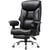 Chaise gaming ergonomique - COMHOMA - Grandes Tailles - Cuir PU noir - Repose-pieds