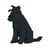 Chien Schnauzer Moyen assis noir Taille standard | JEKCA | 14 ans et +