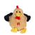 Peluche - Les Pakidoo sonores  en peluche 15 cm - coq beige