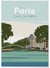 Affiche ville Paris - Canal Saint-Martin | A3 : 29,7x42cm