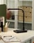 Lampe de Bureau Noire en Pierre et Silicone 38 cm à LED et Bras Pliable Commande Tactile Variateur d'Intensité Lumineuse et Température
