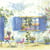 Lot de 4 serviettes en papier découpage collage 33 cm FACADE MAISON TOSCAN D 114