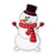 Ecusson bonhomme de neige avec écharpe 4cmx5.7cm