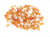 500 Perles de rocaille Orange Dore et Blanc - Diamètre 4 mm 6/0 - creation bijoux