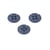 Lot de 3 boutons 4 trous nylon recylé bleu roi 11mm