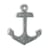 Motif de cire: Ancre, plat, argent, 2,5x3cm, 2 pces