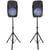 BoomTone DJ PS212A LED Set – Pack sono 2 enceintes 12'', pieds, micro, USB/SD, Bluetooth, radio FM et LED