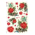 1 feuille de papier de riz 32 x 45 cm découpage collage Paper Designs FLEUR DE NOEL 0093XL
