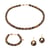 Collier, bracelet et boucles d'oreilles Blima en pierres Oeil de Tigre - Sloya