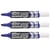 Lot de 3 marqueurs tableau blanc - PENTEL - Pointe biseautée large - Bleu