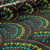 Tissu Wax africain n°  730 sur fond Noir