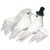 Couple de pigeons, 8 cm, blanc - la paire