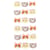 18 MINI STICKERS CHATS 3D 20MM