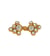 Brandebourg textile strass 75mm jaune maïs