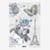 1 feuille de papier de riz 21 x 29,7 cm Itd Collection FLEUR BLEU PAPILLON 735