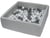 Piscine à balles pour enfant, 90x90 cm, Aire de jeu + 200 balles blanc, perle, gris - Velinda