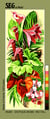 Canevas antique Exotiques arums 25x60cm
