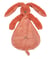 Doudou Lapin Richie Orange 25 cm - Happy Horse
