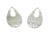 2 Pendentifs goutte martelée et courbée 34*18mm argenté