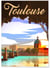 Affiche ville Toulouse | A3 : 29,7x42cm