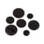 Lot de 3 boutons tunnel classique noir
