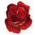 Ecusson thermocollant Rose rouge vif 4cmx5cm