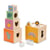 Cubes à empiler en bois coloré - Hauck - Orange