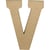 Support en papier mâché - Lettre V - DÉCOPATCH - 20 cm - Brun