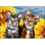 Princesse - Canevas antique Frères tournesols 32x50cm