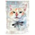 1 feuille de papier de riz 22.5 x 32 cm découpage collage Paper Designs CHAT LIBELLULE ECRITURE 0160