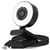 Avizar Webcam Ring Light USB 1080p Full HD Anneau Lumineux Microphone Antibruit Noir