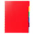 Intercalaires polypropylènes couleurs 6 positions pour porte-vues à anneaux - Couleurs assorties - x 10 - Exacompta