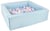 Piscine à balles carrée avec 200 balles – bleu clair/blanc, transparent, bleu, rose, rose p, bleu p - Velinda