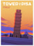 Poster Tour de Pise, Italie | A3 : 29,7x42cm