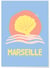 Affiche ville Minimaliste Marseille | A3 : 29,7x42cm