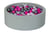 Piscine à balles Aire de jeu + 450 balles perle, rose, argent - Velinda