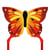 Cerf-volant Monofil Ecoline Butterfly Kite Sunrise - HQ KITES