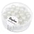 Renaissance Perles en verre, dépolies, 6, blanc neige, boîte 45 pces