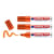 Lot de 3 marqueurs permanents - EDDING 500 - Pointe biseautée 2-7 mm - Orange