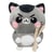 Funny Cat - Peluche Chat avec baguettes 25 cm