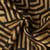 Tissu Jacquard Linaé motifs ethniques Dorés sur fond Noir profond