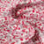 Tissu Coton imprimé Arty Léonie rose et rouge sur fond Blanc