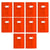 10 protège-cahiers opaque orange en PVC – Format 24x32 cm – Épaisseur 19/100ème – Grain cuir
