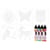 SACHET DE 4 CRAYONS SLOW et ART + 5 CARTES ANIMAUX BLANC